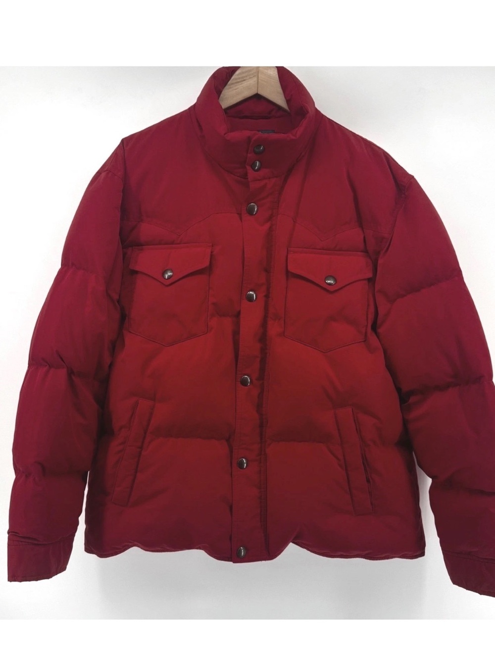 90s Vintage Polo Ralph Lauren Mens Western Yoke Down Red Puffer Jacket XL